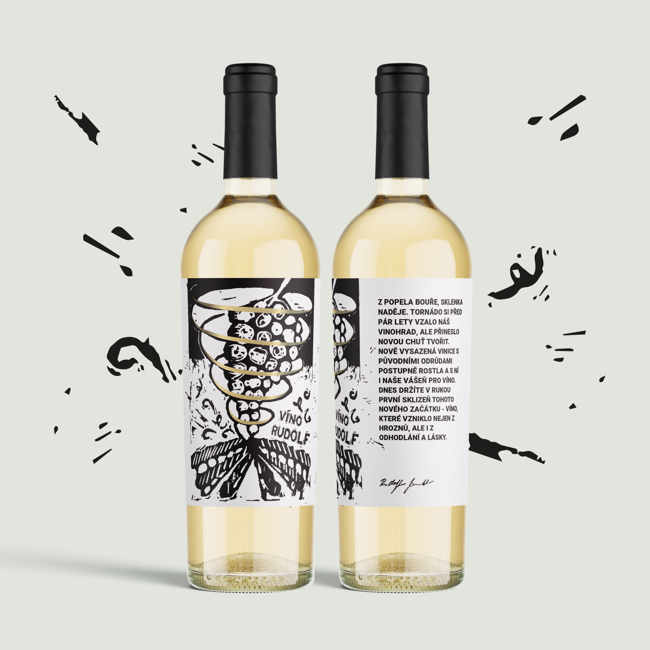 Víno Rudolf etikety